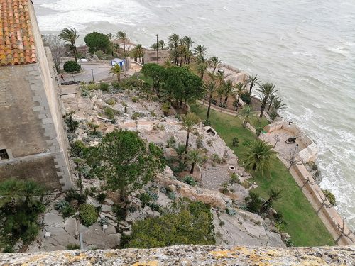 Vista de los jardines desde lo alto