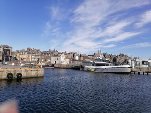 View of the town and harbour