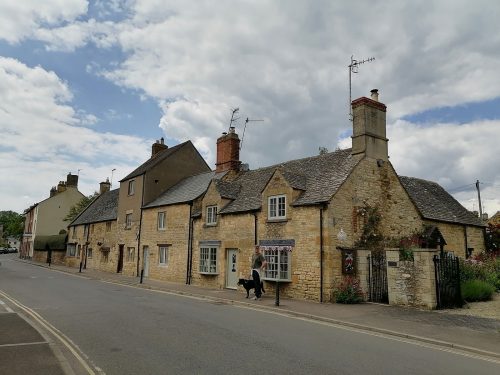 Street with the typical houses