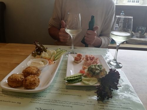 Stuffed mushrooms and lobster