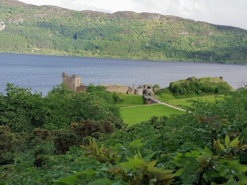 View of the castle and loch
