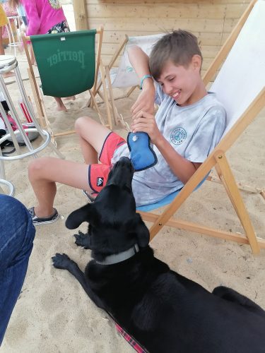 Asha y su amigo ingles