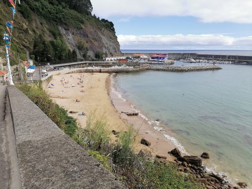 View of the harbour and beach