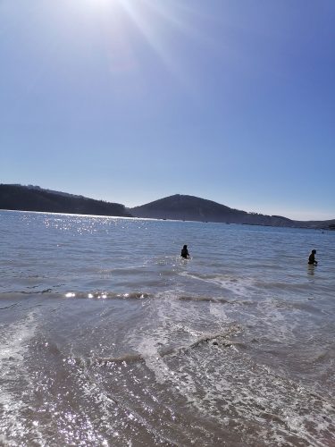 Entrando al mar