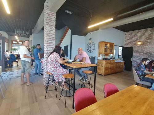 Inside the restaurant