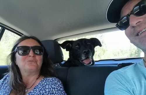 En el coche con Asha en el maletero