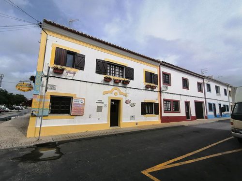 Typical houses with colourful facades