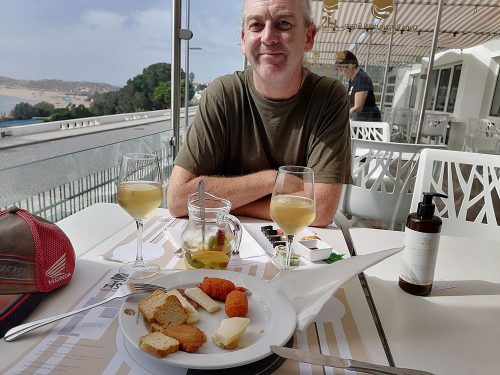 Starters and white sangria