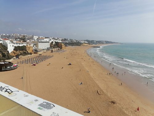 View of the beach from the top