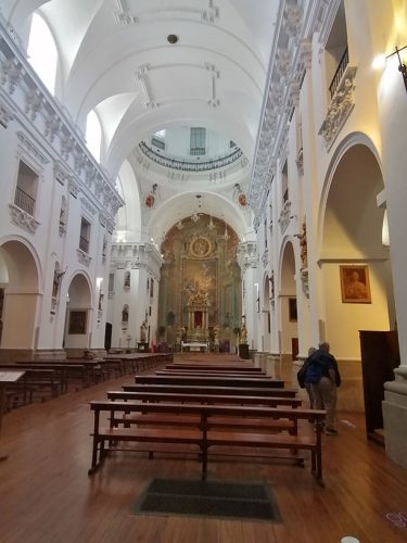 Inside the church