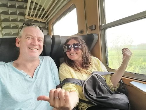 On the train to Venice!