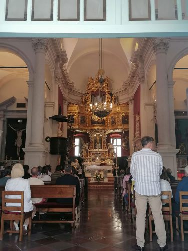 Interior of the church
