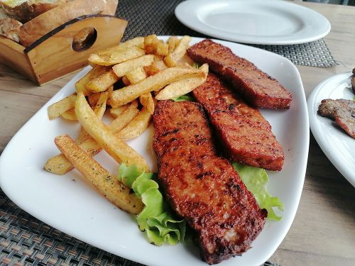 Typical sausages stuffed with cheese