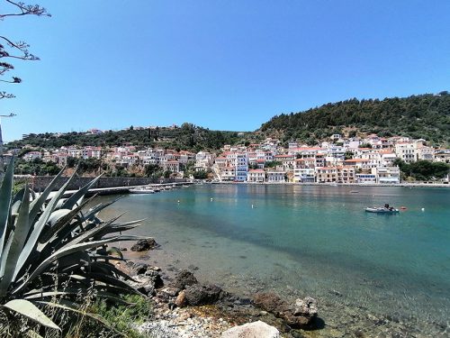 View of the town from the island