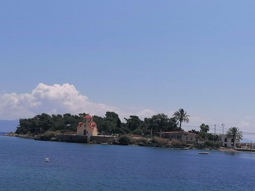 Island with a chapel