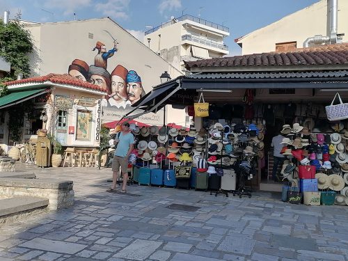 Shops and bars of the square