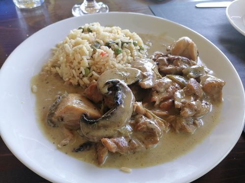 Chicken with rice and veggies