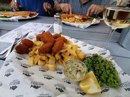 Scampi and chips