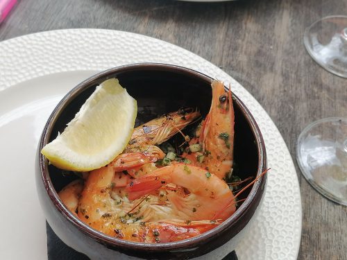Garlic prawns