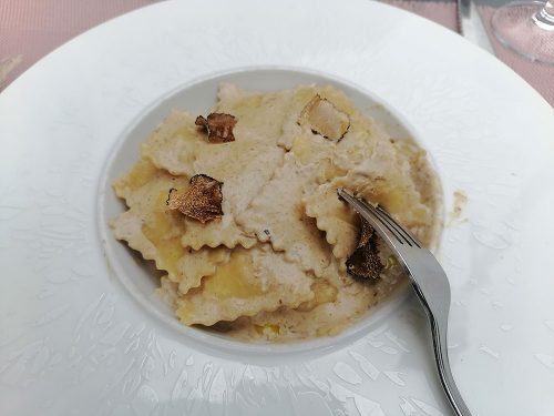 Ravioli con trufas