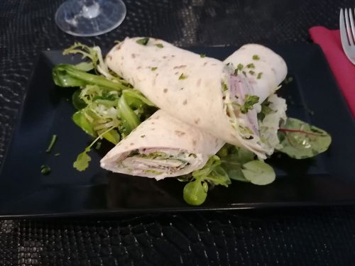 Ham and cheese wraps