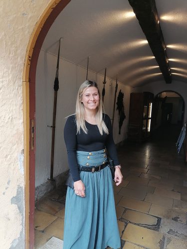 Typical medieval waitress