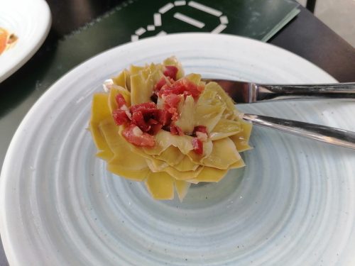 Artichoke with ham