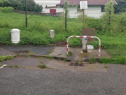 Área para llenar y vaciar agua