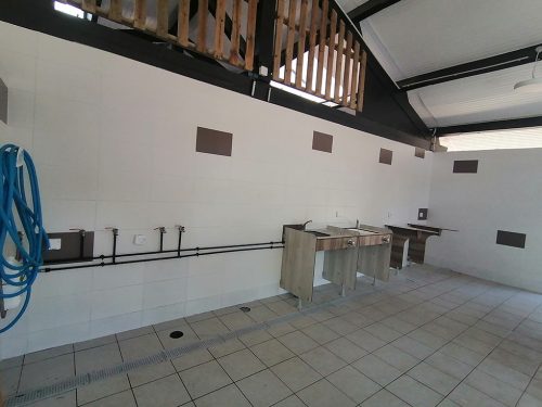 Area for hand washing clothes