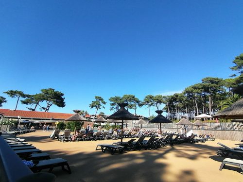 Sunbathing area by the pool