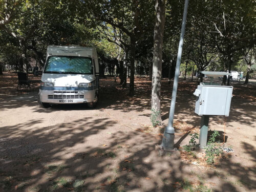 Electricity next to the plot