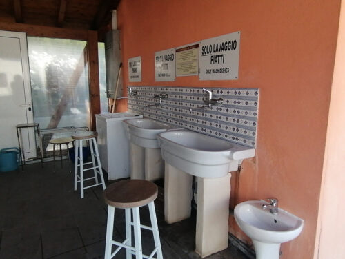 Zona para fregar los platos