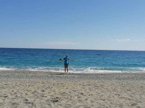 Ben probando el agua