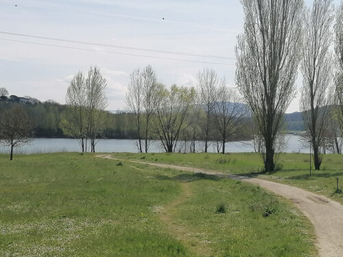 Arriving at the lake