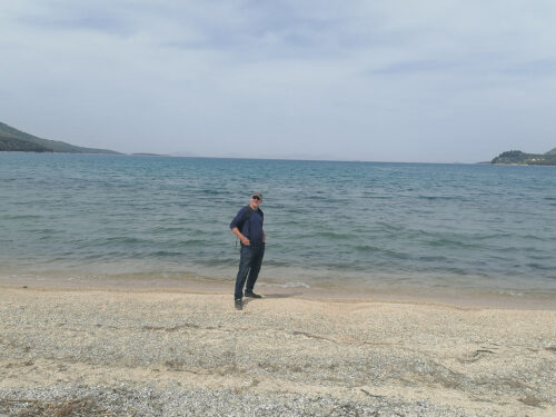 En la playa