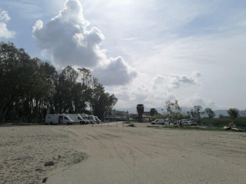 View of the parking lot