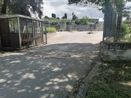 Parking entrance