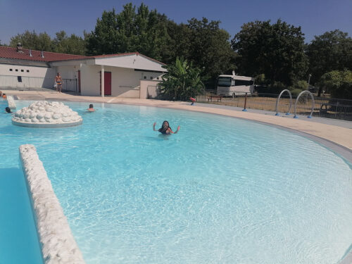 Enjoying the pool