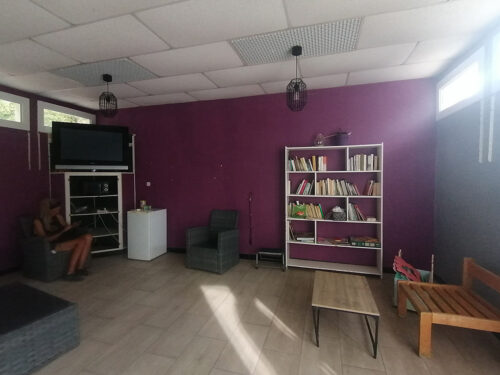 TV and books room