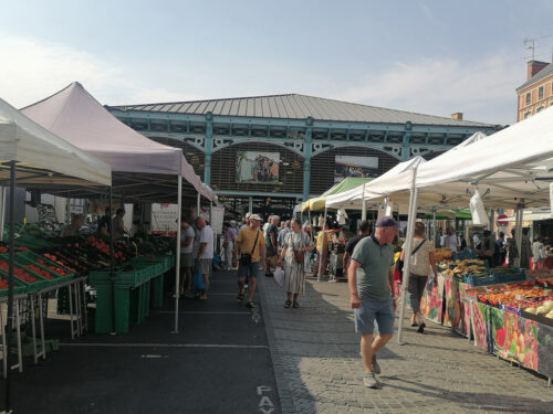 Flea market outside the market