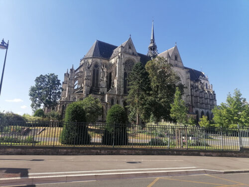 View of the basilica as we got off the bus