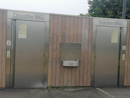 Shower and toilet