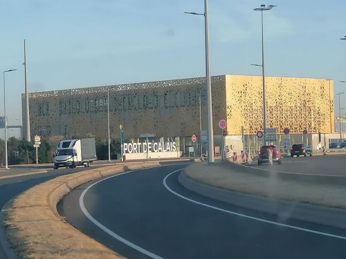 Arriving at the port of Calais