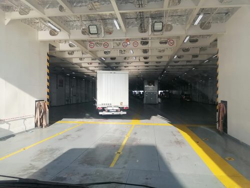 Boarding the ferry