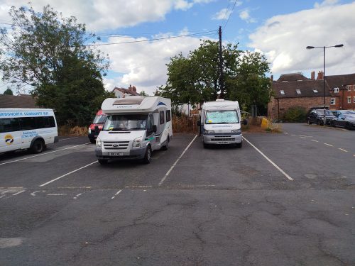 The only spot long enough for us, and where we parked.

